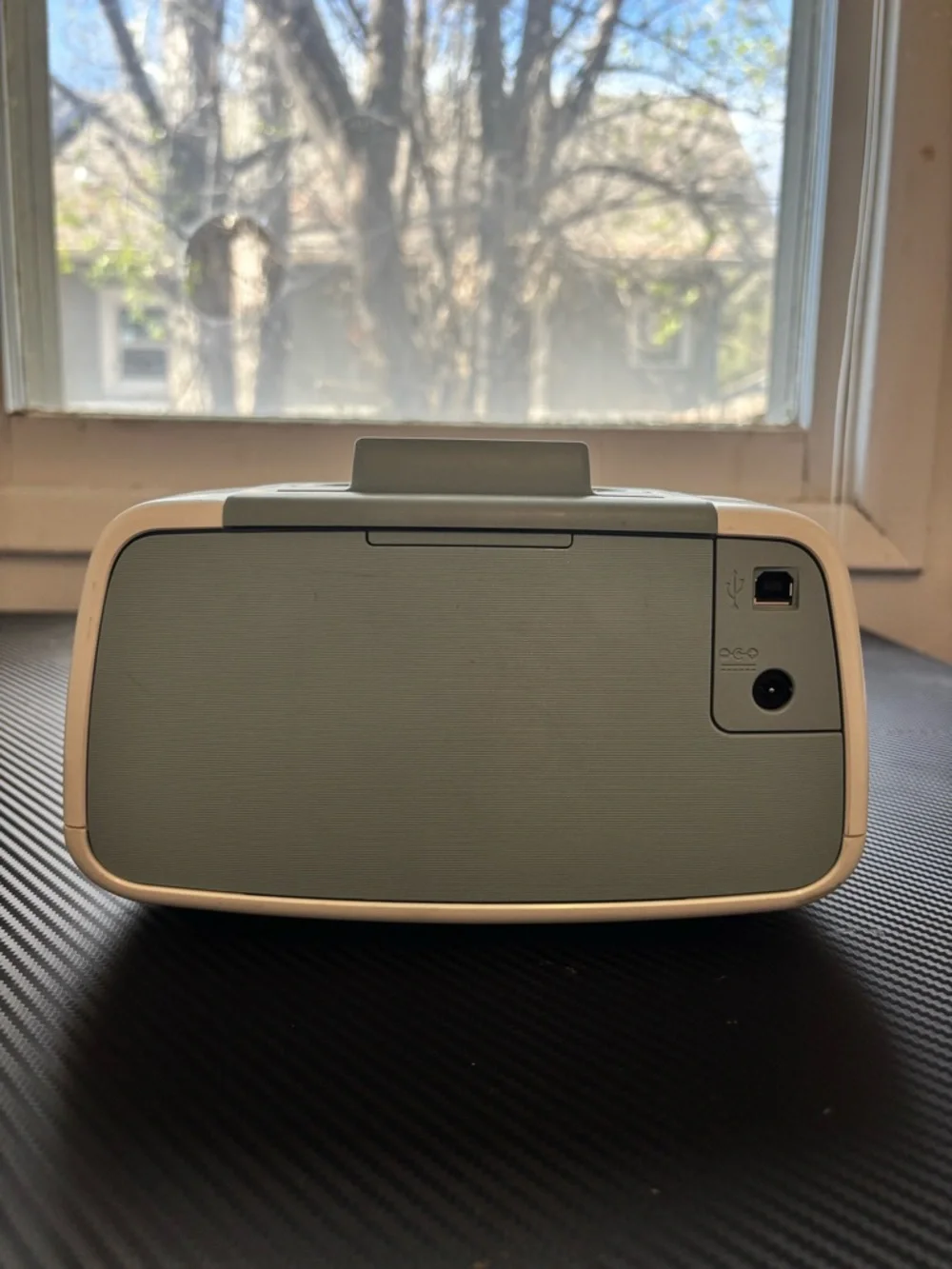 HP Photosmart A522 Portable Photo Printer in Light Blue and White